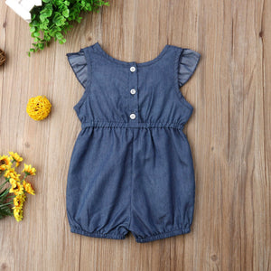 Denim Frilled Romper