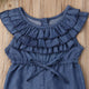 Denim Frilled Romper