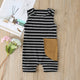 Baby Stripped Pocket Romper