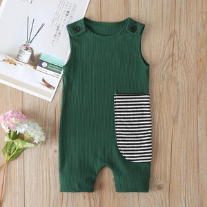 Baby Stripped Pocket Romper