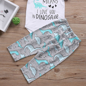 Raawr Dinosaur Romper Pants Outfit